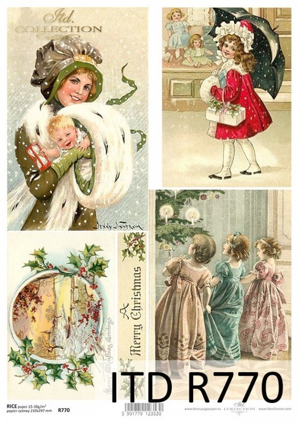 świąteczne dekoracje, Boże Narodzenie, zima, retro, choinka, R770