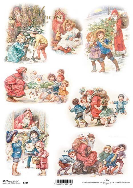 Papier decoupage Weihnachten*Papel decoupage Navidad*Papír decoupage Vánoce