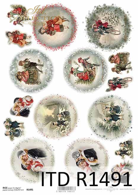 Boże Narodzenie, motywy świąteczne, dzieci, motywy na bombki*Christmas, Christmas themes, children, motifs for Christmas balls