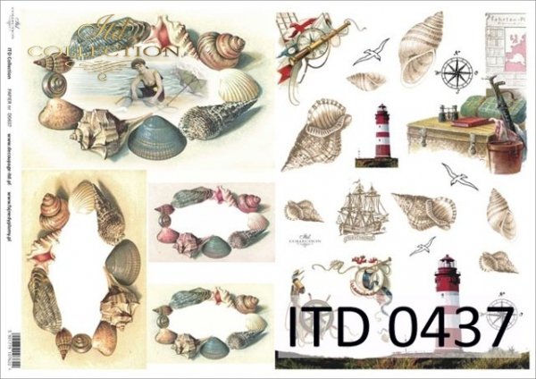 Decoupage paper ITD D0437M