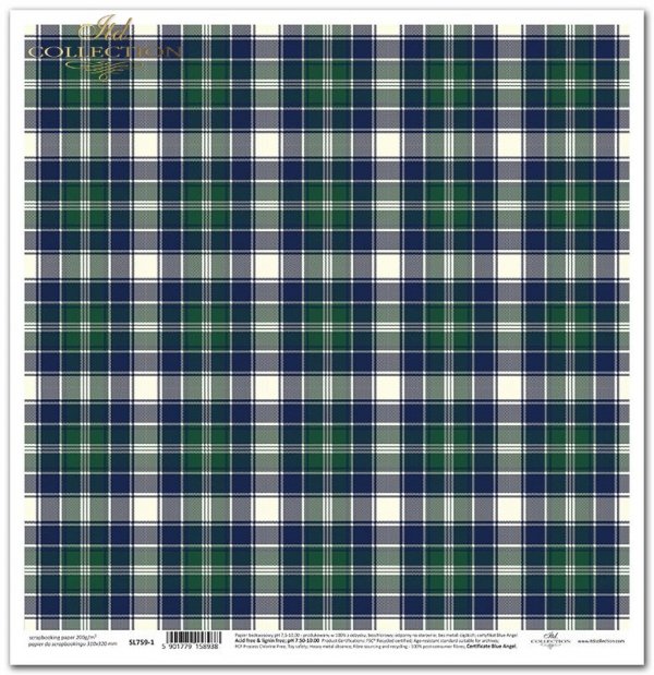 Seria W szkockim stylu - szkocka krata, krateczka, tło, baza, granatowo-zielono-szaro-biała kratka*Series - Scottish Style -  Scottish grating, grid, background, base, dark blue, green, grey and white grid 
