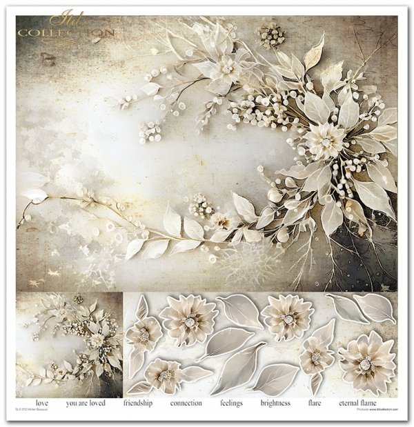 Scrapbooking papers SLS-072 Winter Bouquet