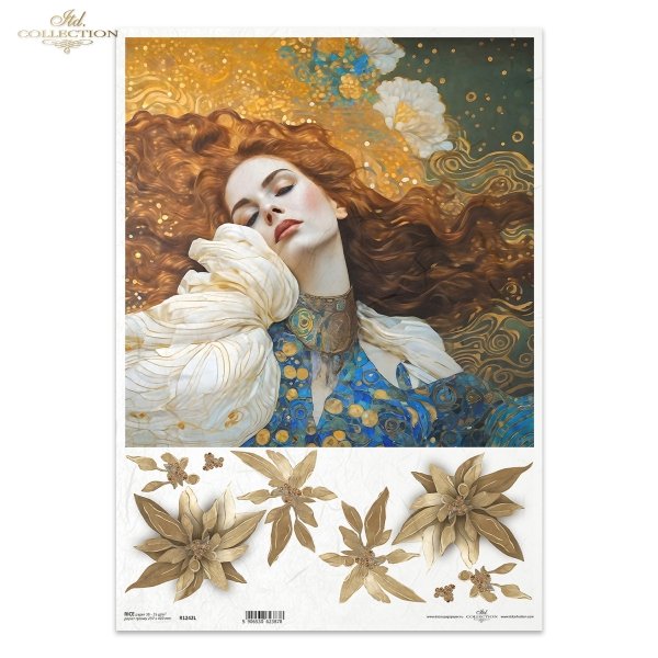 kobiety, złoto, dekoracyjne wzory, mozaiki, motywy secesyjne*women, gold, decorative patterns, mosaics, Art Nouveau motifs