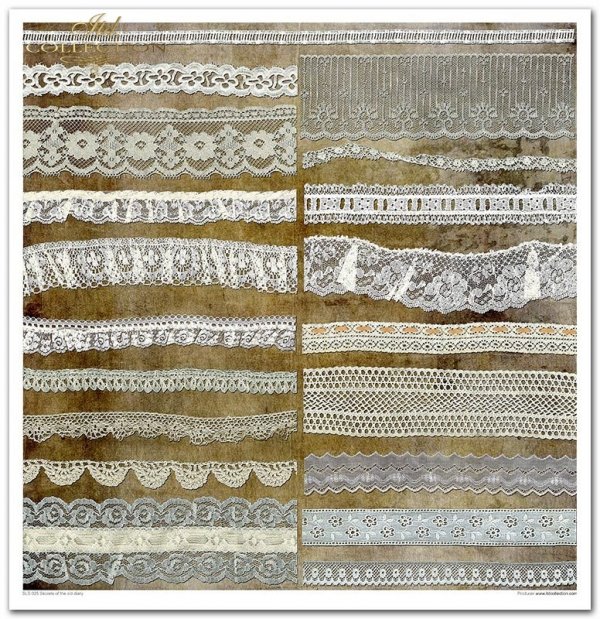 Scrapbooking papers SLS-025 ''Secrets of the old diary'' ---- DISCOUNTED PRODUCT