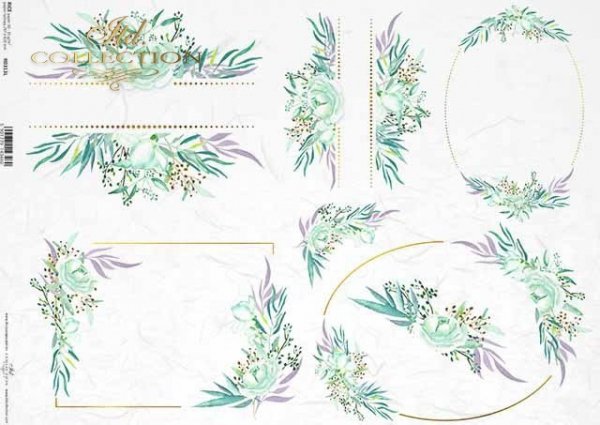 acuarelas de papel decoupage, flores*Wasserfarben, Blumen*декупаж бумага акварель, цветы