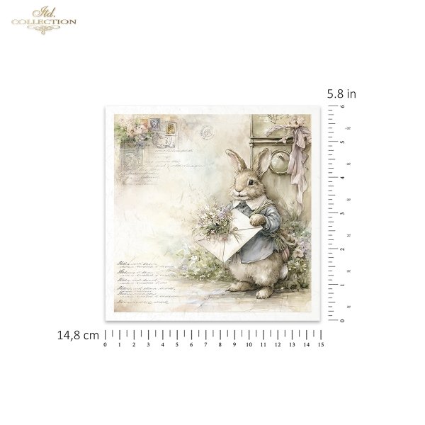 Wielkanocne zające, retro poczta, listy, akwarela, styl vintage, rustykalne ilustracje, antropomorficzne króliki, wiktoriański klimat*Easter bunnies, retro post, letters, watercolor, vintage style, rustic illustrations, anthropomorphic rabbits, Victorian 