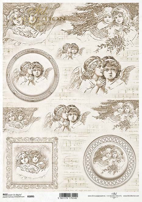 Vintage Angels - vintage anioły, ozdobne ramki, nuty*Vintage Angels - vintage angels, decorative frames, notes*Vintage Angels - Vintage-Engel, dekorative Rahmen, Notizen*Vintage Angels - ángeles vintage, marcos decorativos, notas