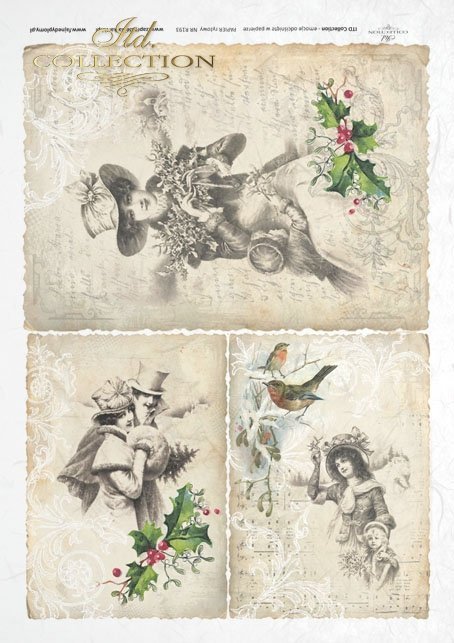 decoupage-scrapbooking-mixed-media-Christmas-winter-Romantic-romantic-retro-vintage