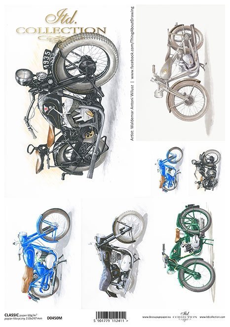 Waldemar Antoni Wilusz - zabytkowe motocykle, realistyczne rysunki