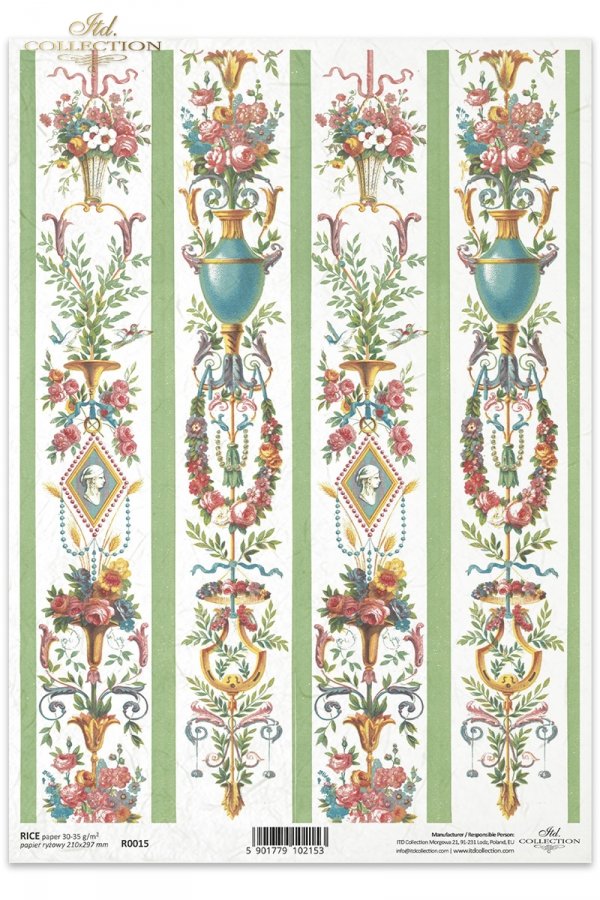 floral ornaments, tapestry, tapestries, floral motifs, Bunch of roses, rose, roses, vase, vases, garlands of flowers, pink, blue, green, gold. roses, flower, flowers, Blumenschmuck, Wandteppich, Wandteppiche
