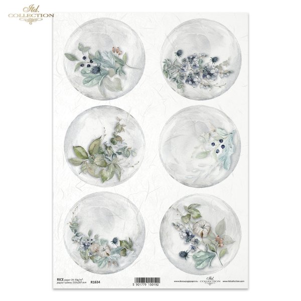 Kraina Lodowej Porcelany, świąteczny, Boże Narodzenie, owal, na bombki, bombka, kwiat, bukiet, dzikie owoce, zima, akwarele, The world of ice porcelain, festive, Christmas, oval, for bauble, flower, bouquet, wild fruit, winter, watercolour, Weihnachten