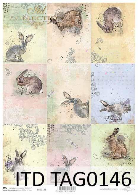 papier do scrapbookingu, wielkanocne tagi, zawieszki*scrapbooking paper, Easter tags, pendants