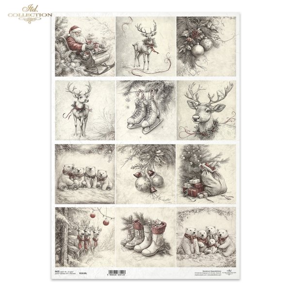 łyżwy, Święty Mikołaj, reniferek, buty, misie polarne, bombki świąteczne, vintage*ice skates, Father Christmas, reindeer, boots, polar bears, Christmas baubles, vintage*Schlittschuhe, Weihnachtsmann, Rentier, Stiefel, Eisbären, Weihnachtskugeln, Vintage*p