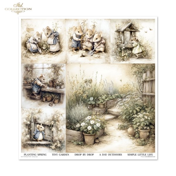 Myszki, sielanka, akwarela, retro, las, natura*Mice, idyll, watercolour, retro, forest, nature*Mäuse, Idylle, Aquarell, Retro, Wald, Natur*Ratones, idilio, acuarela, retro, bosque, naturaleza