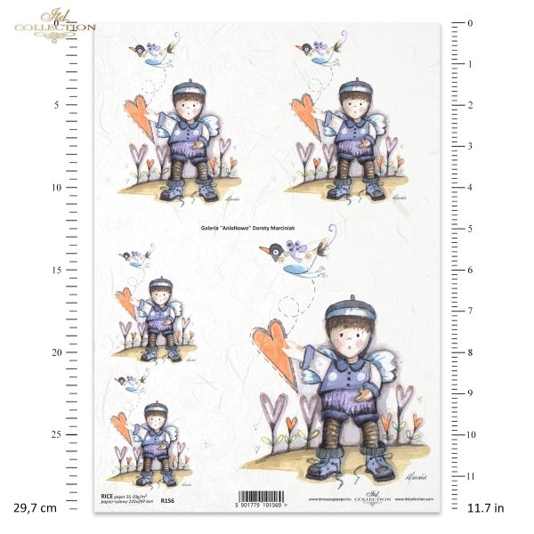 papier-ryżowy-decoupage-anioł-aniołek-serce-latawiec-ptaszek-Dorota-Marciniak-R0156