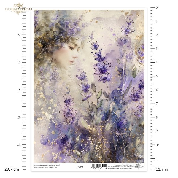dekoracyjne wzory, motywy kwiatowe, bukiet kwiatów, Ogród Muz, Garden of Muses * Mulberry decoupage paper FPA1005, decorative patterns, floral motifs, bouquet of flowers, Garden of Muses *Seria Garden of Muses