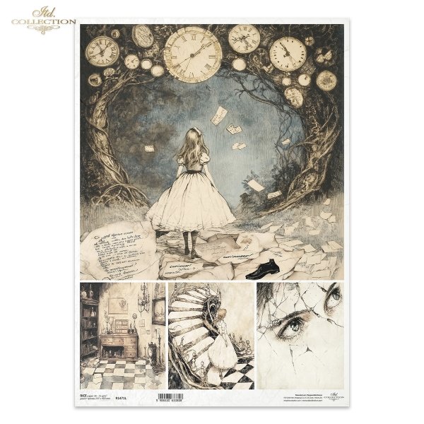 baśniowy krajobraz, Alicja, zegary. ciemny las, schody, oczy*fairytale landscape, Alice, clocks. dark forest, stairs, eyes*Märchenlandschaft, Alice, Uhren. dunkler Wald, Treppe, Augen*paisaje de cuento de hadas, Alicia, relojes. bosque oscuro, escaleras, 