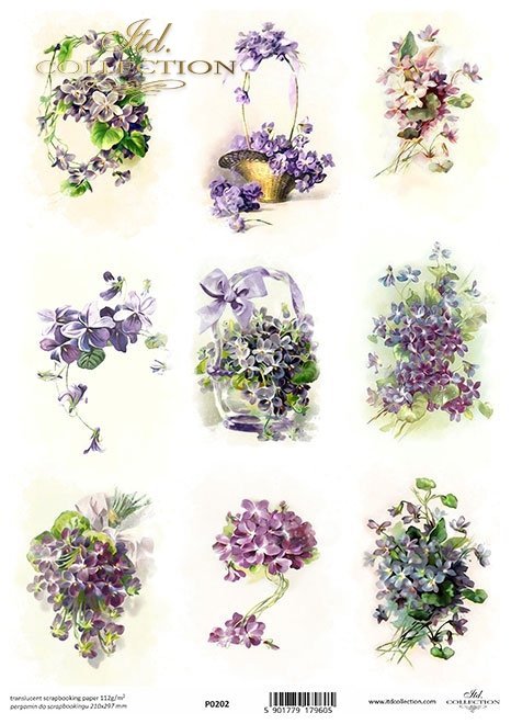 Flower Post - Violet, kwiatowa poczta, fiołek, kwiaty, fiołki, bukieciki*violet, flowers, violets, bouquets*Veilchen, Blumen, Veilchen, Sträuße*violeta, flores, violetas, ramos