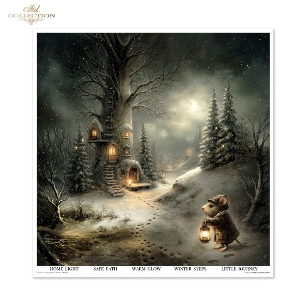 Papeles Scrapbooking SLS-099 Mouse World - Winter Journey