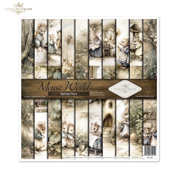 Myszki, sielanka, akwarela, retro, las, natura*Mice, idyll, watercolour, retro, forest, nature*Mäuse, Idylle, Aquarell, Retro, Wald, Natur*Ratones, idilio, acuarela, retro, bosque, naturaleza