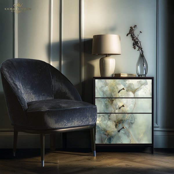 Papier decoupage morwowy FPA2062, dekoracyjne wzory, motywy kwiatowe, bukiet kwiatów, Ogród Muz, Garden of Muses * Mulberry decoupage paper FPA2062, decorative patterns, floral motifs, bouquet of flowers, Garden of Muses *Seria Garden of Muses