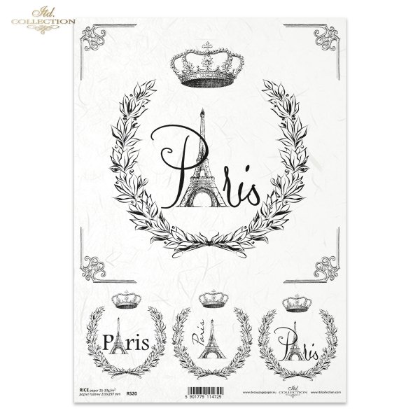 Retro, Vintage, czar dawnych przedmiotów, wieńce, wieniec, korona, Paris, R520, Retro, Vintage, charm of old objects, wreaths, wreath, crown, Paris, Retro, Vintage, Charme der alten Gegenstände, Kränze, Kranz, Krone, Paris, Retro, Vintage, encanto de los 