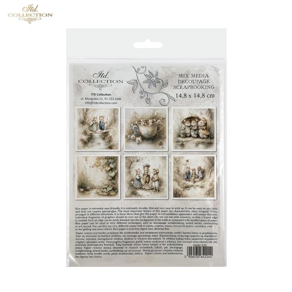 Myszki, sielanka, akwarela, retro, las, natura*Mice, idyll, watercolour, retro, forest, nature*Mäuse, Idylle, Aquarell, Retro, Wald, Natur*Ratones, idilio, acuarela, retro, bosque, naturaleza