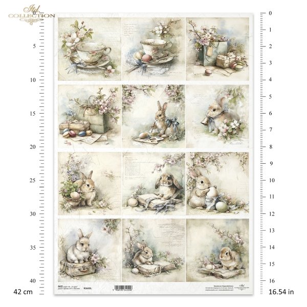 Wielkanoc, zając, królik, pisanki, wiosna, kwiaty, vintage, retro, akwarela, pastele, ilustracja, malarstwo