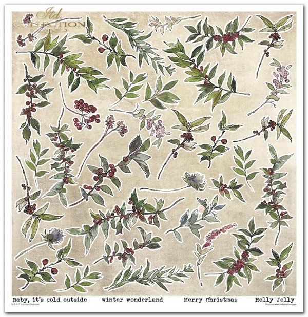 Papeles Scrapbooking SLS-037 ''Navidad victoriana''---- PRODUCTO DE PRECIO REDUCIDO