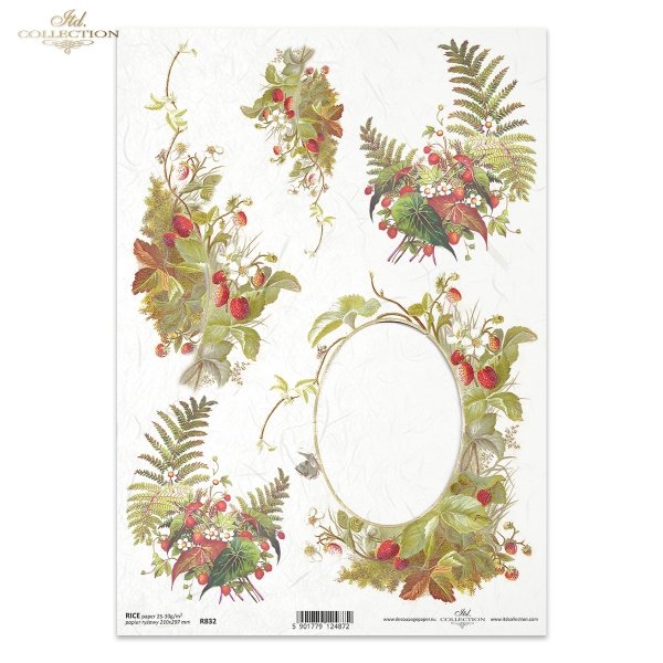 runo leśne, paprotka, paproć, paprocie, poziomka, poziomki, owalna ramka, wiosna, R832, undergrowth, fern, strawberry, strawberries, oval frame, spring, Gestrüpp, Farn, Erdbeere, ovaler Rahmen, Frühling, sotobosque, helecho, fresa, marco ovalado, primaver