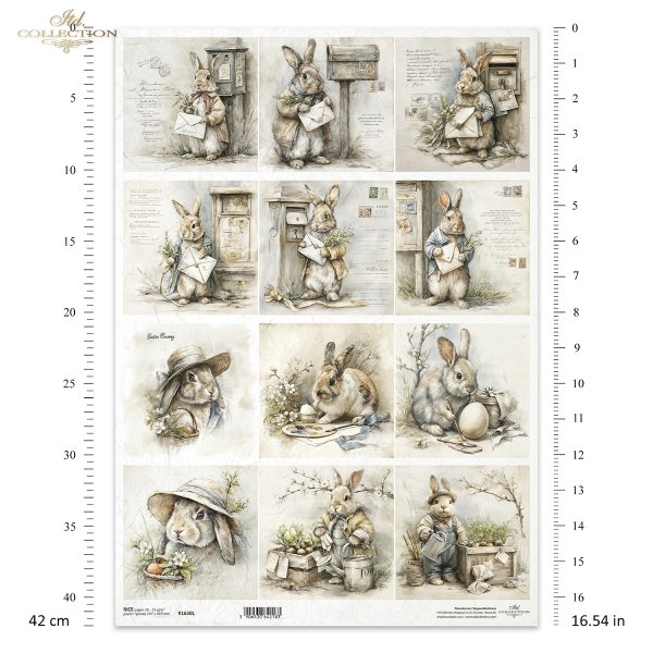 Wielkanoc, zając, królik, vintage, retro, akwarela, wiosna, sielski, wiejski, ilustracja, zwierzęta, kwiaty*Easter, hare, rabbit, vintage, retro, watercolor, spring, idyllic, rustic, illustration, animals, flowers