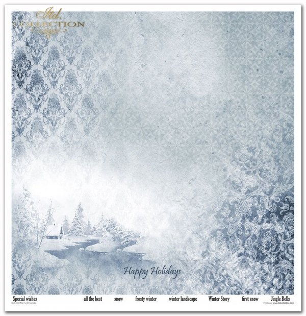 Papeles Scrapbooking SLS-066 Merry Christmas ---- PRODUCTO DE PRECIO REDUCIDO
