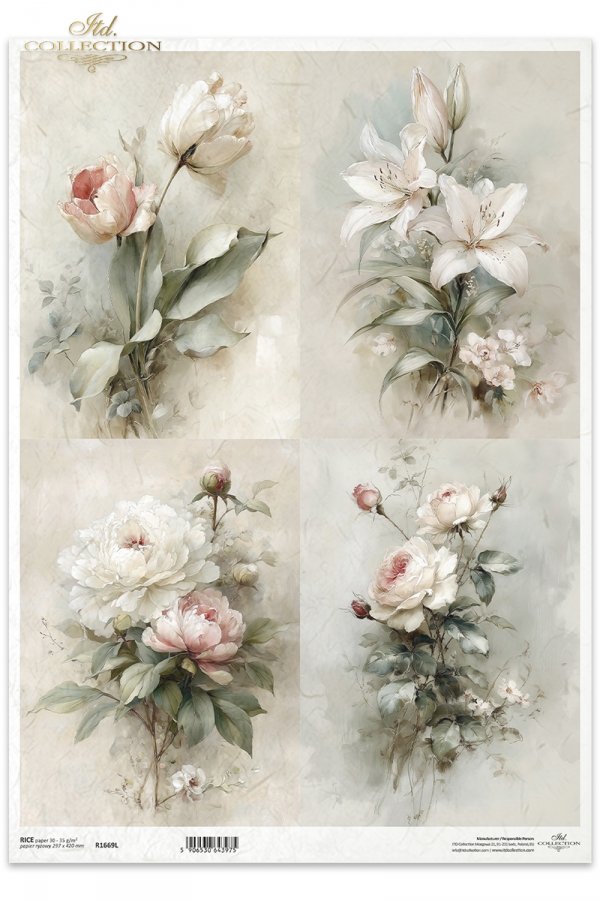 vintage, flora, bukiety, kwiaty, botanika, tulipan, lilia, peonia, róża*vintage, flora, bouquets, flowers, botany, tulip, lily, peony, rose