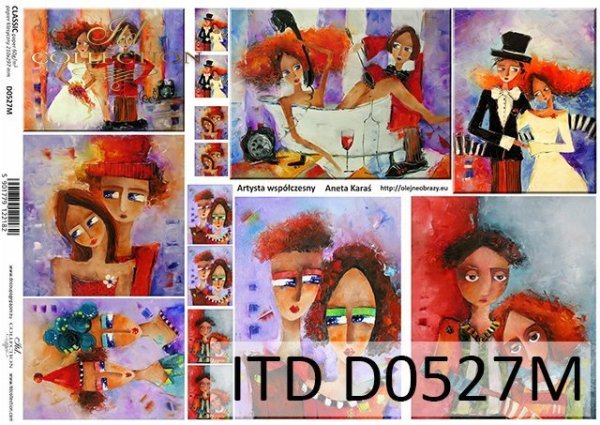 papel decoupage clásico D0527M