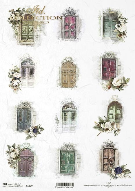 Nostalgia*Drzwi, drzwi drewniane, drzwi ozdobne, drzwi z kwiatami, zabytkowe drzwi