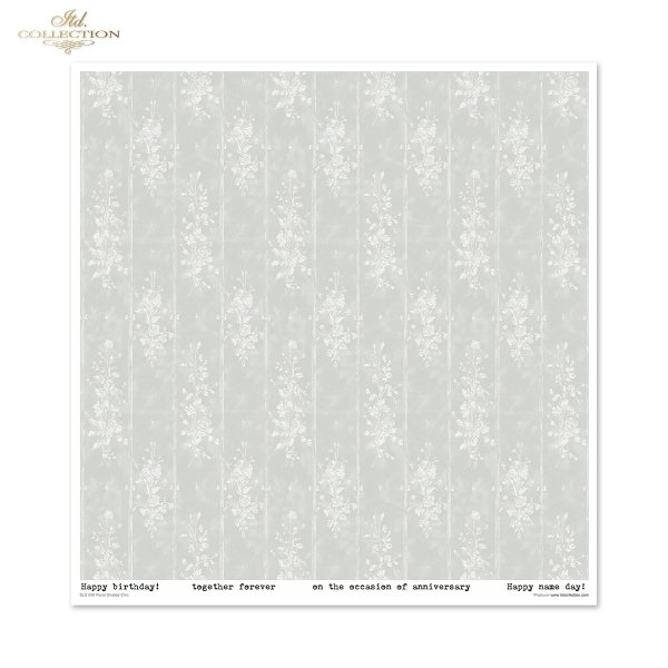 Papeles Scrapbooking SLS-089 Floral Shabby Chic