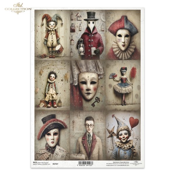 Papel de arroz para decoupage R2767