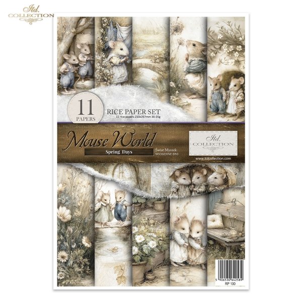 Mouse World - Spring Days - myszki, sielanka, akwarela, retro, las, natura* Mouse World - Spring Days - mice, idyll, watercolour, retro, forest, nature