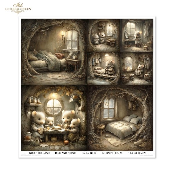 Papeles Scrapbooking SLS-100 Mouse World - Home Sweet Home