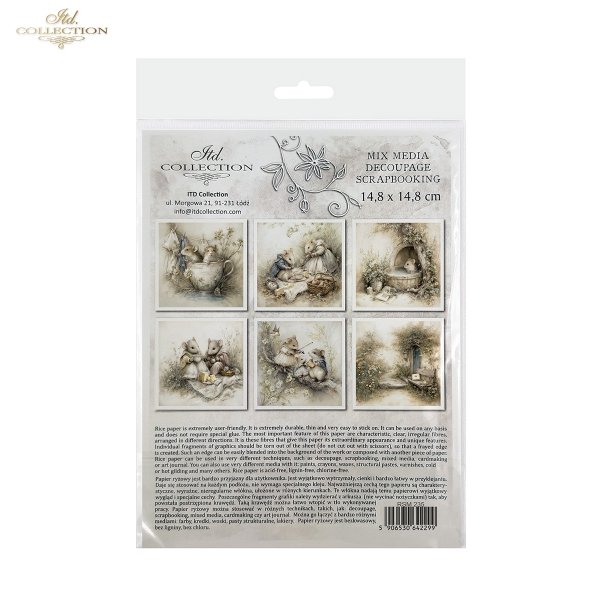 Myszki, sielanka, akwarela, retro, las, natura*Mice, idyll, watercolour, retro, forest, nature*Mäuse, Idylle, Aquarell, Retro, Wald, Natur*Ratones, idilio, acuarela, retro, bosque, naturaleza