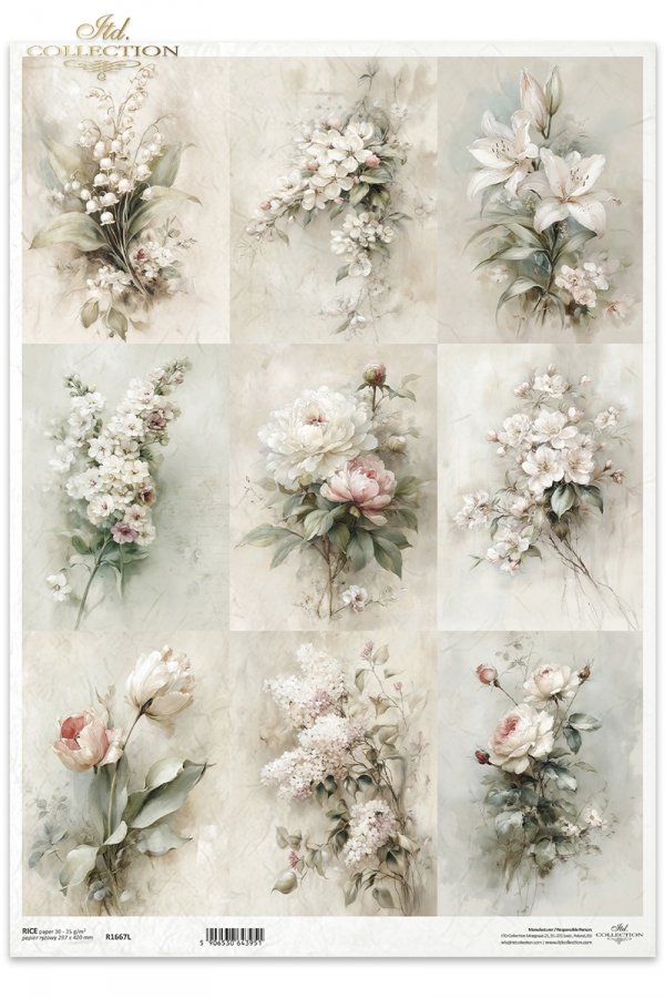 vintage, flora, bukiety, kwiaty, botanika