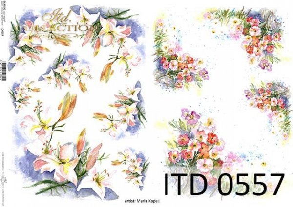 Papier decoupage (HS code 48025700) D0557