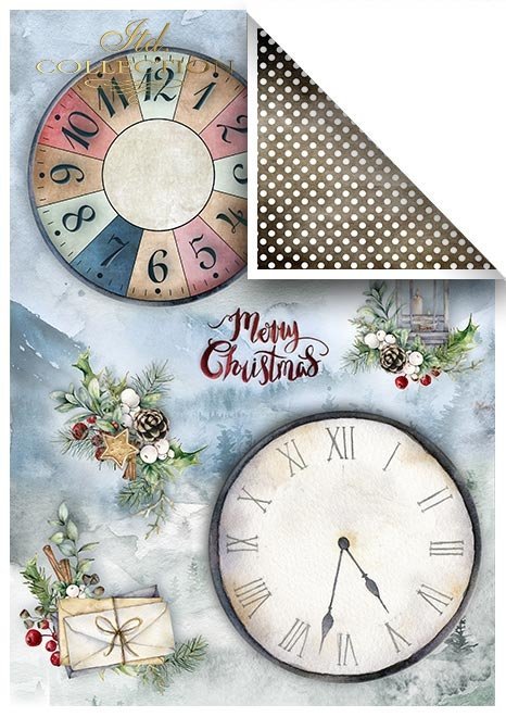 Satz von Scrapbooking-Papieren - wunderbare Weihnachtszeit*Conjunto de papeles de scrapbooking - Maravilloso tiempo de Navidad*Набор бумаг для скрапбукинга - Замечательное Рождество