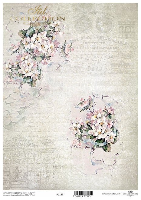 Seria Flower Post - White, Kwiatowa Poczta w bieli, kwiaty owocowe*fruit flowers*Obstblüten*flores frutales