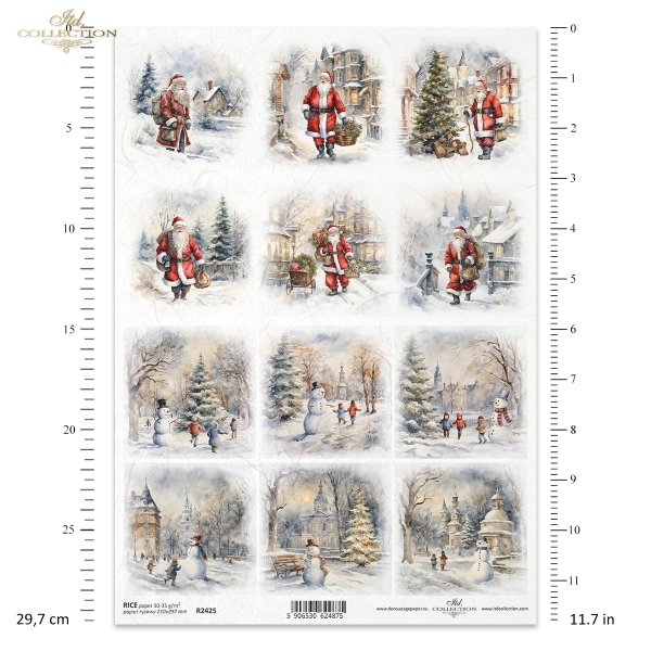 zima, zimowe widoczki, zimowe obrazki, Święty Mikołaj, dzieci, bałwan, prezenty, Boże Narodzenie, Święta Bożego Narodzenia, miniatura, miniatury, winter views, winter pictures, Santa Claus, children, snowman, presents, Christmas