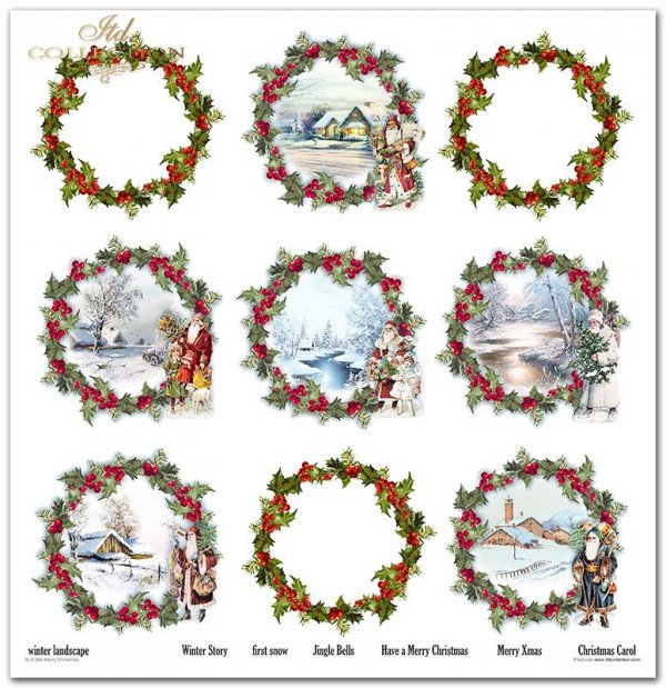 Zestaw do scrapbooking (HS code 48025890) SLS-066 Merry Christmas ---- PRODUKT PRZECENIONY