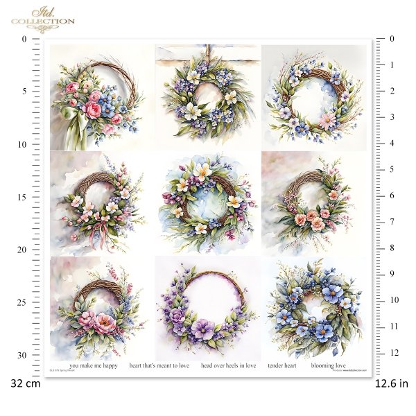 Zestaw do scrapbooking (HS code 48025890) SLS-076 Spring Wreath