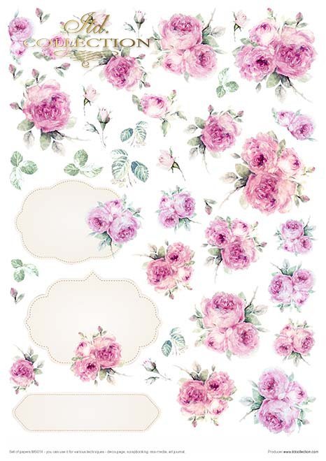 Zestaw kreatywny MS014 (HS code 48021000) Shabby Chic for Spring