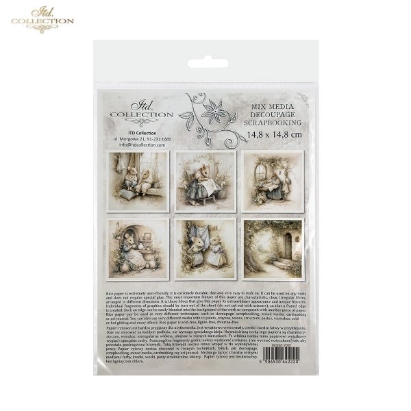 Zestaw papierów ryżowych (HS code 48021000) RSM228