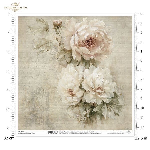 vintage, flora, bukiety, kwiaty, botanika, peonia